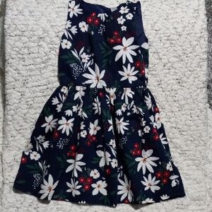 Carter's Navy Blue Floral Girl Dress Size 8